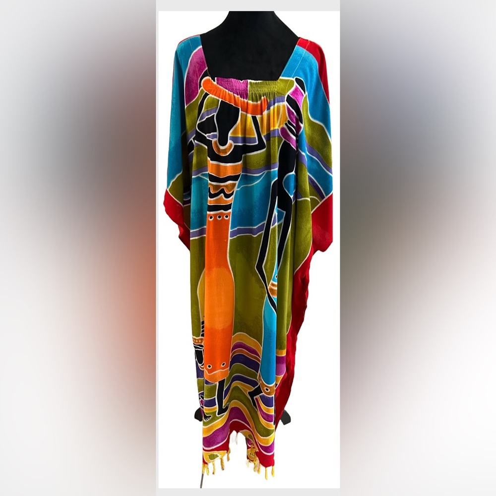 🦜🦜African Themed Multicolor House Beach Dress🦜🦜